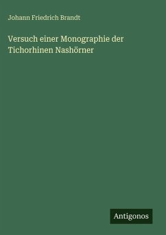 Cover Versuch einer Monographie der Tichorhinen Nashörner