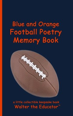 Cover Blue and Orange Football Poetry Memory Book