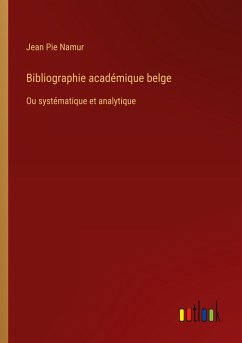 Cover Bibliographie académique belge