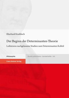 Cover Der Beginn der Determinanten-Theorie (eBook, PDF)