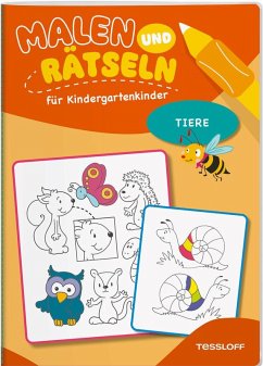 Cover Malen und Rätseln für Kindergartenkinder. Tiere
