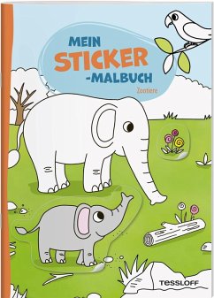 Cover Mein Sticker-Malbuch. Zootiere