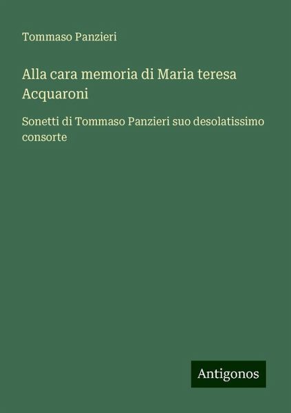 Alla cara memoria di Maria teresa Acquaroni