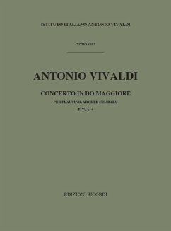 Cover Concerto do maggiore FVI:4 per flautino, archi e cembalo partitura