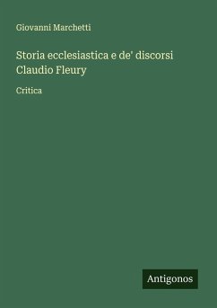 Cover Storia ecclesiastica e de' discorsi Claudio Fleury
