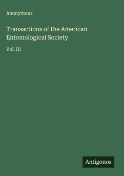 Cover Transactions of the American Entomological Society