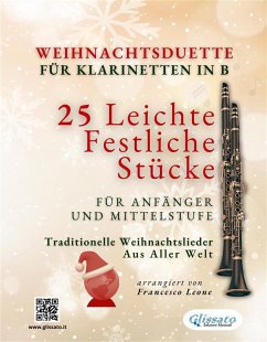 Cover Weihnachtsduette für Klarinetten in B - 25 Leichte Festliche Stücke für Anfänger und Mittelstufe (eBook, ePUB)