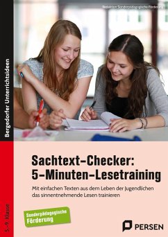 Sachtext-Checker: 5-Minuten-Lesetraining - Sopäd - Förderung, Redaktion Sonderpädagogische