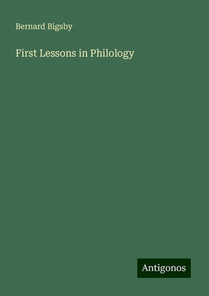 First Lessons in Philology First Lessons in Philology