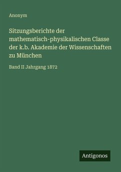 Cover Sitzungsberichte der mathematisch-physikalischen Classe der k.b. Akademie der Wissenschaften zu München