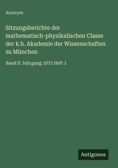 Cover Sitzungsberichte der mathematisch-physikalischen Classe der k.b. Akademie der Wissenschaften zu München