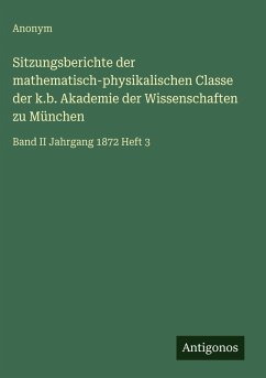 Cover Sitzungsberichte der mathematisch-physikalischen Classe der k.b. Akademie der Wissenschaften zu München