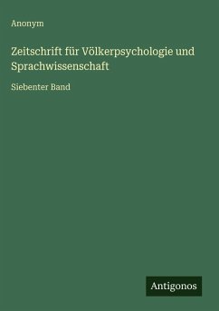 Cover Zeitschrift für Völkerpsychologie und Sprachwissenschaft