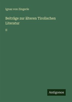 Cover Beiträge zur älteren Tirolischen Literatur