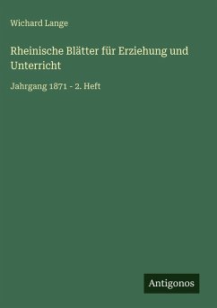 Cover Rheinische Blätter für Erziehung und Unterricht