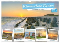 Wunderschöne Nordsee - Faszinierende Küstenlandschaften (Wandkalender 2025 DIN A2 quer), CALVENDO Monatskalender - Calvendo;Valjak, Michael