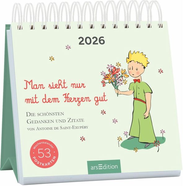 Postkartenkalender Man sieht nur mit dem Herzen gut 2026 Postkartenkalender Man sieht nur mit dem Herzen gut 2026
