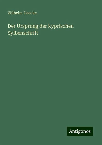 Der Ursprung der kyprischen Sylbenschrift