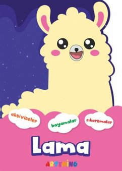 Cover Sekilli Hayvanlar Serisi - Lama Aktivite Boyama Cikartma Kitabi