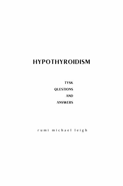 Hypothyroidism (eBook, ePUB)