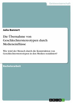 Cover Die Übernahme von Geschlechterstereotypen durch Medieneinflüsse (eBook, PDF)