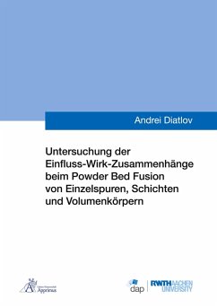 Untersuchung der Einfluss-Wirk-Zusammenhänge beim Powder Bed Fusion von Einzelspuren, Schichten und Volumenkörpern - Diatlov, Andrei