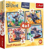 4 in 1 Puzzle 35, 48, 54, 70 Teile Lilo & Stitch der Film 4 in 1 Puzzle 35, 48, 54, 70 Teile Lilo & Stitch der Film