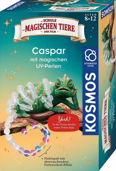 KOSMOS 658281 - Die Schule der magischen Tiere, Caspar mit magischen UV-Perlen, Bastel- und Experimentierset KOSMOS 658281 - Die Schule der magischen Tiere, Caspar mit magischen UV-Perlen, Bastel- und Experimentierset