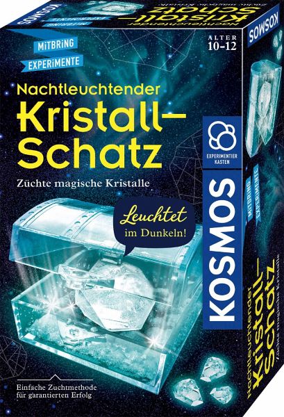 KOSMOS 645687 - Nachtleuchtender Kristall Schatz, Züchte magische Kristalle, Mitbring-Experimente