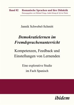 Demokratielernen im Fremdsprachenunterricht: Feed-back und Einstellungen von Lernenden.Kompetenzen - Schwebel-Schmitt, Jannik