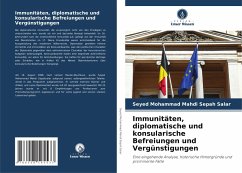 Immunitäten, diplomatische und konsularische Befreiungen und Vergünstigungen Cover Immunitäten, diplomatische und konsularische Befreiungen und Vergünstigungen