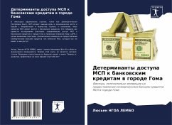 Cover Determinanty dostupa MSP k bankowskim kreditam w gorode Goma