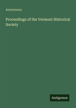 Cover Proceedings of the Vermont Historical Society