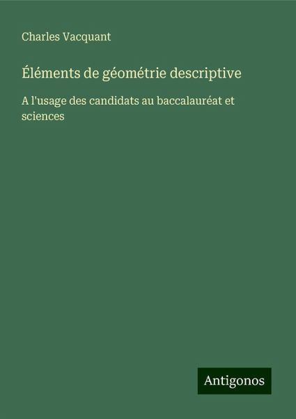 Éléments de géométrie descriptive