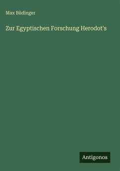 Cover Zur Egyptischen Forschung Herodot's