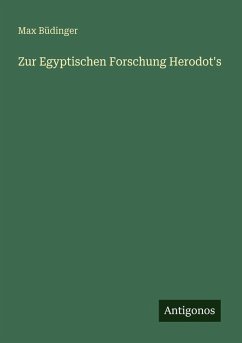Cover Zur Egyptischen Forschung Herodot's