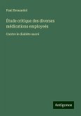 Étude critique des diverses médications employeés Étude critique des diverses médications employeés