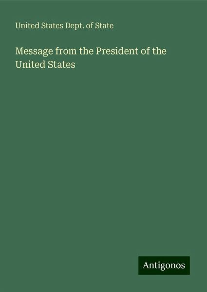 Message from the President of the United States