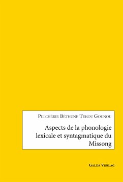 Aspects de la phonologie lexicale et syntagmatique du Missong - Gounou, Tekou Béthune Pulchérie