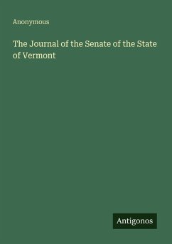 Cover The Journal of the Senate of the State of Vermont
