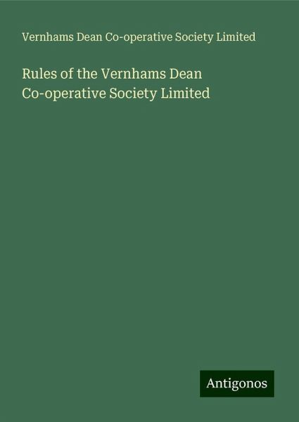 Rules of the Vernhams Dean Co-operative Society Limited