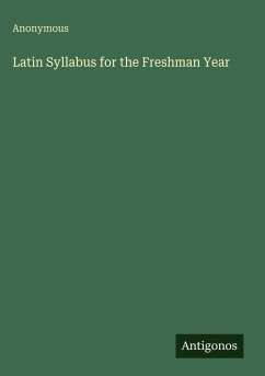 Cover Latin Syllabus for the Freshman Year