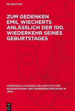 Cover Zum Gedenken Emil Wiecherts anlässlich der 100. Wiederkehr seines Geburtstages
