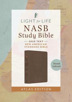 The Light for Life NASB Study Bible--Atlas Edition [Thumb Indexed] (Mocha Brown) - Barbour Bibles