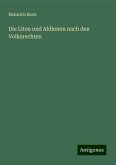 Die Liten und Aldionen nach den Volksrechten