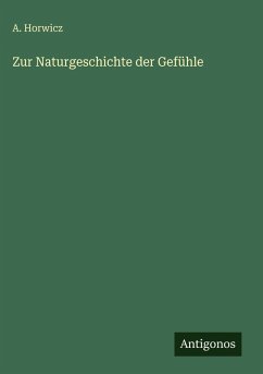 Cover Zur Naturgeschichte der Gefühle