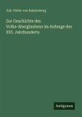 Zur Geschichte des Volks-Aberglaubens im Anfange des XVI. Jahrhunderts