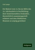 Die Malerei vom 13. bis zur Mitte des 19. Jahrhunderts in Nachbildung ihrer bezeichnendsten Denkmäler, übersichtlich zusammengestellt erläutert und dem Städtischen Museum zu Leipzig gewidmet Die Malerei vom 13. bis zur Mitte des 19. Jahrhunderts in Nachbildung ihrer bezeichnendsten Denkmäler, übersichtlich zusammengestellt erläutert und dem Städtischen Museum zu Leipzig gewidmet