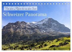 Schweizer Panorama - Von den Alpen bis zu den Seen (Tischkalender 2025 DIN A5 quer), CALVENDO Monatskalender