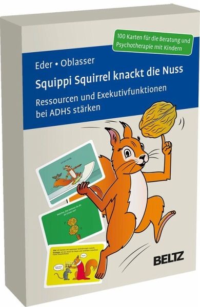 Squippi Squirrel knackt die Nuss